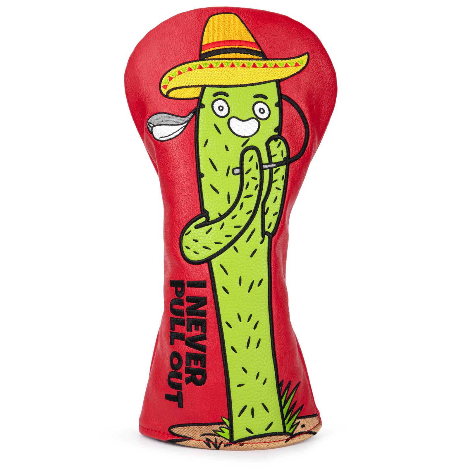 Cartoon Cactus Embroidery Funky Golf Head Covers