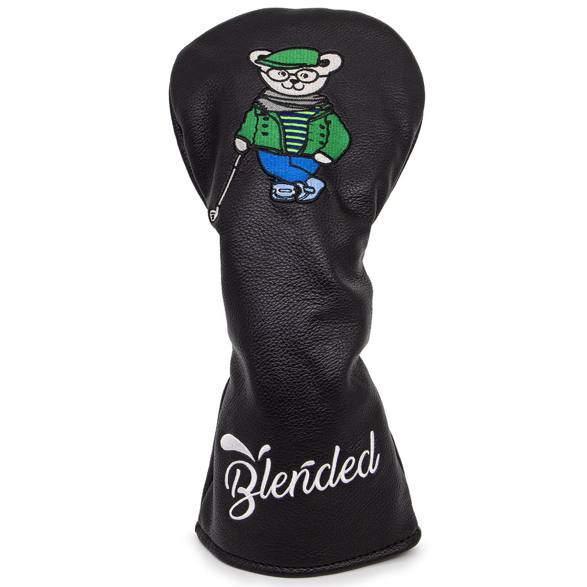 Cartoon Bear Embroidery Golf Course Headcovers  Premium PU Leather