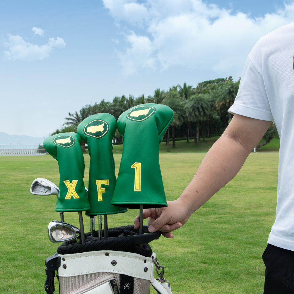 Classic Masters Style Augusta Green Golf Club Head Covers