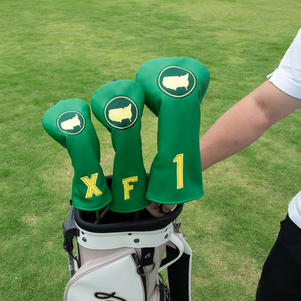 Classic Masters Style Augusta Green Golf Club Head Covers