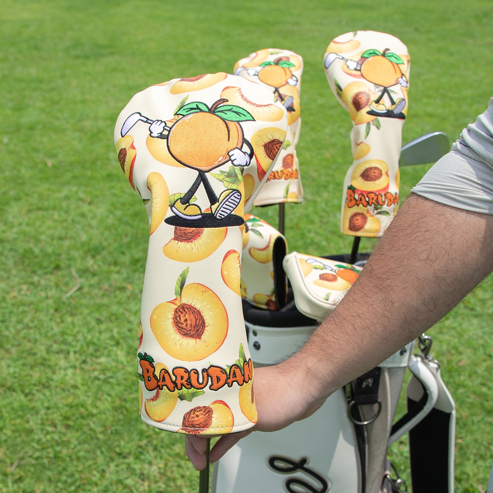 Cartoon Peach Golf Club Headcover