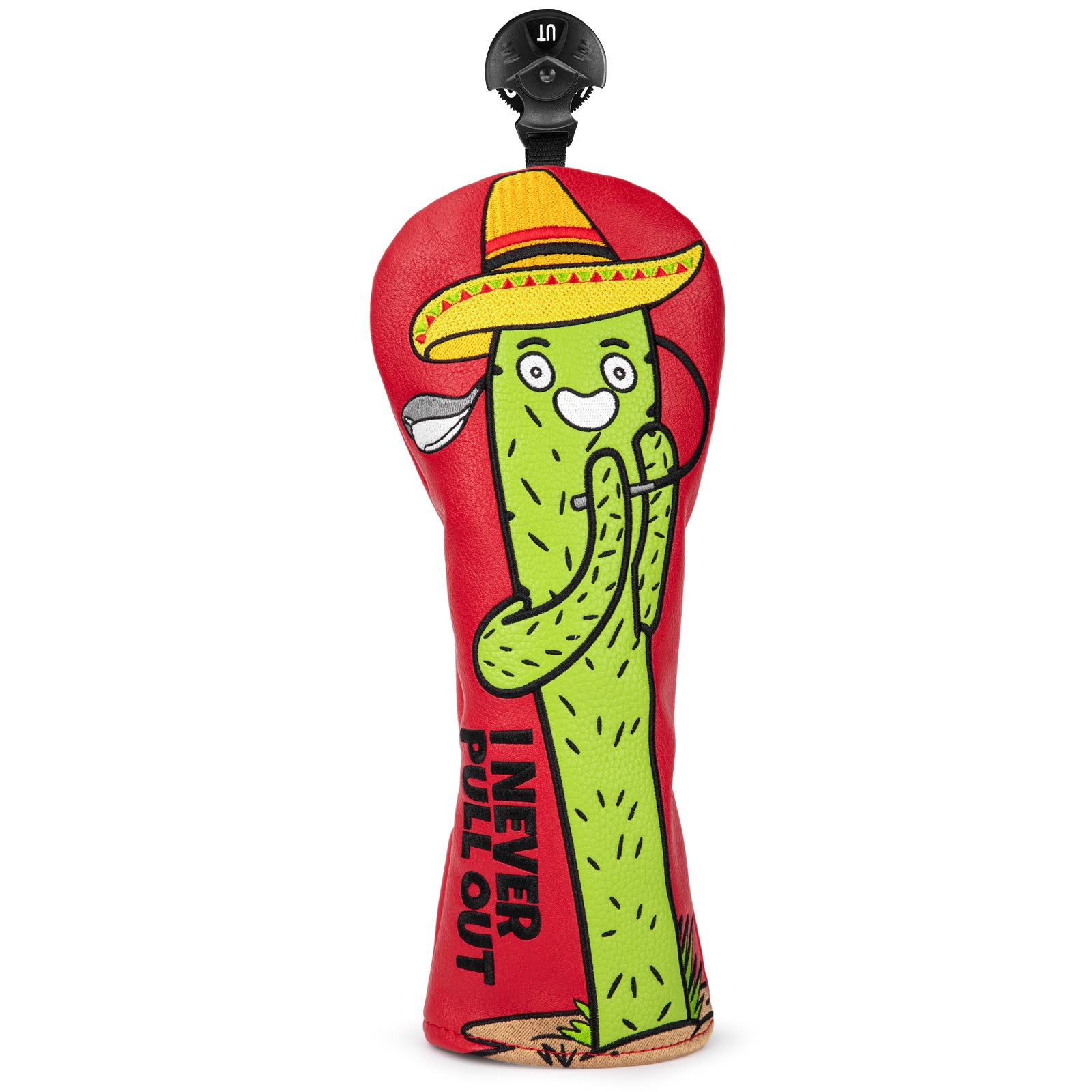 Cartoon Cactus Embroidery Funky Golf Head Covers