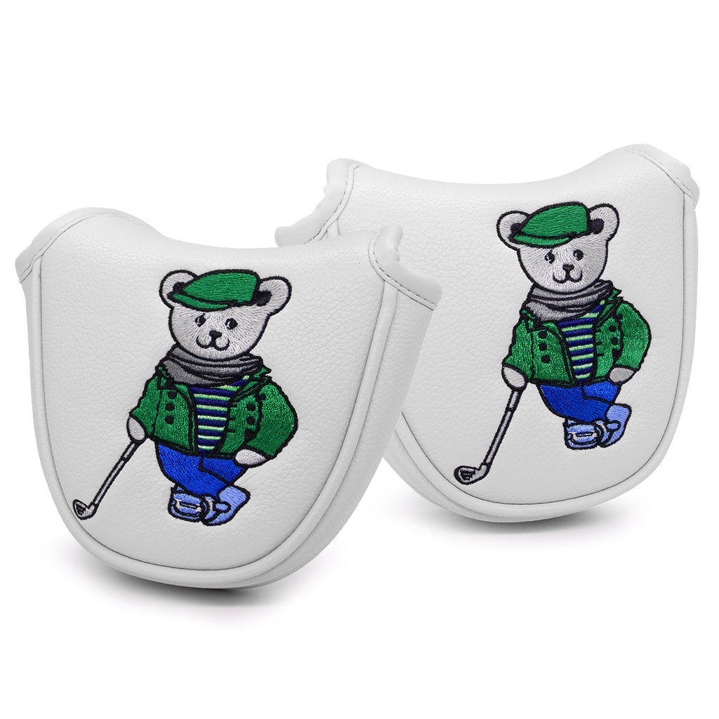 Cartoon Bear Golf Blade Cover Putter Headcover Synthetic Leather Club Protection Equipment