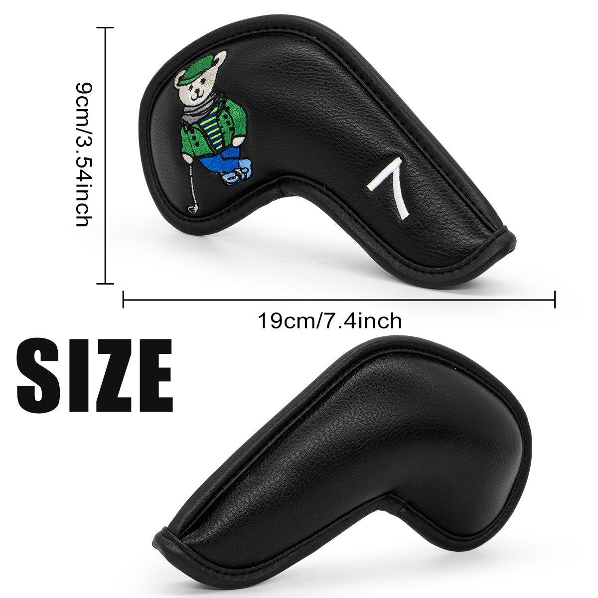 Golf Club Iron Head Covers Cartoon Bear Collection  Set of 10  Fits Most Clubs