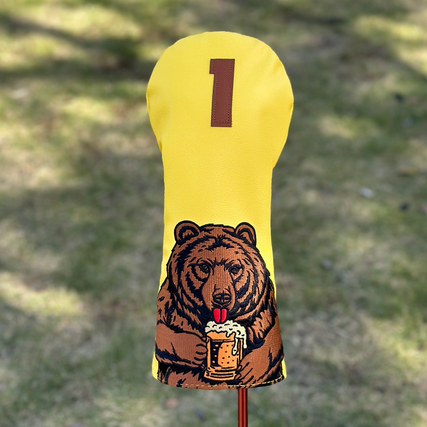 Animal Golf Club Covers Cartoon Brown Bear Embroidery
