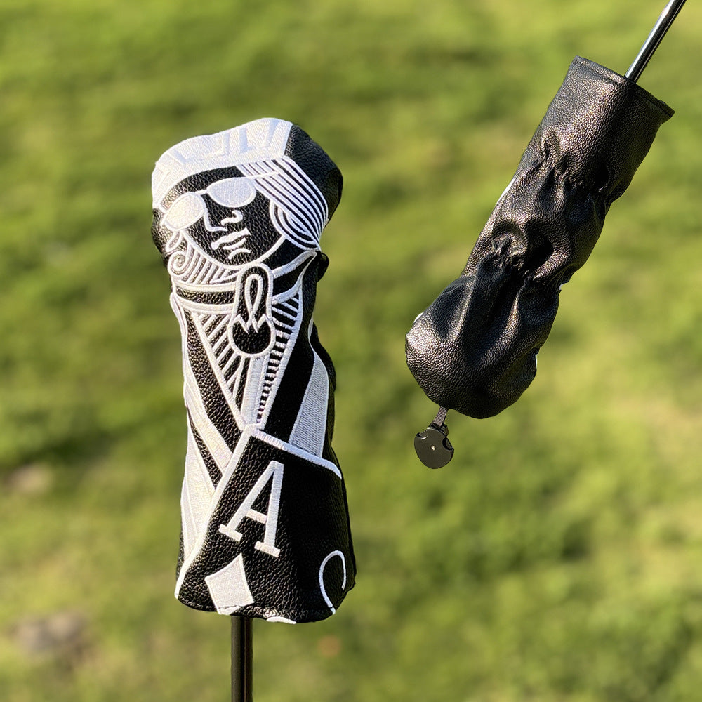Golf Headcovers Embroidery Driver Cover Fariway Wood Headcover Hybrid Head Covers Leather Golf Club Covers for Most Brand