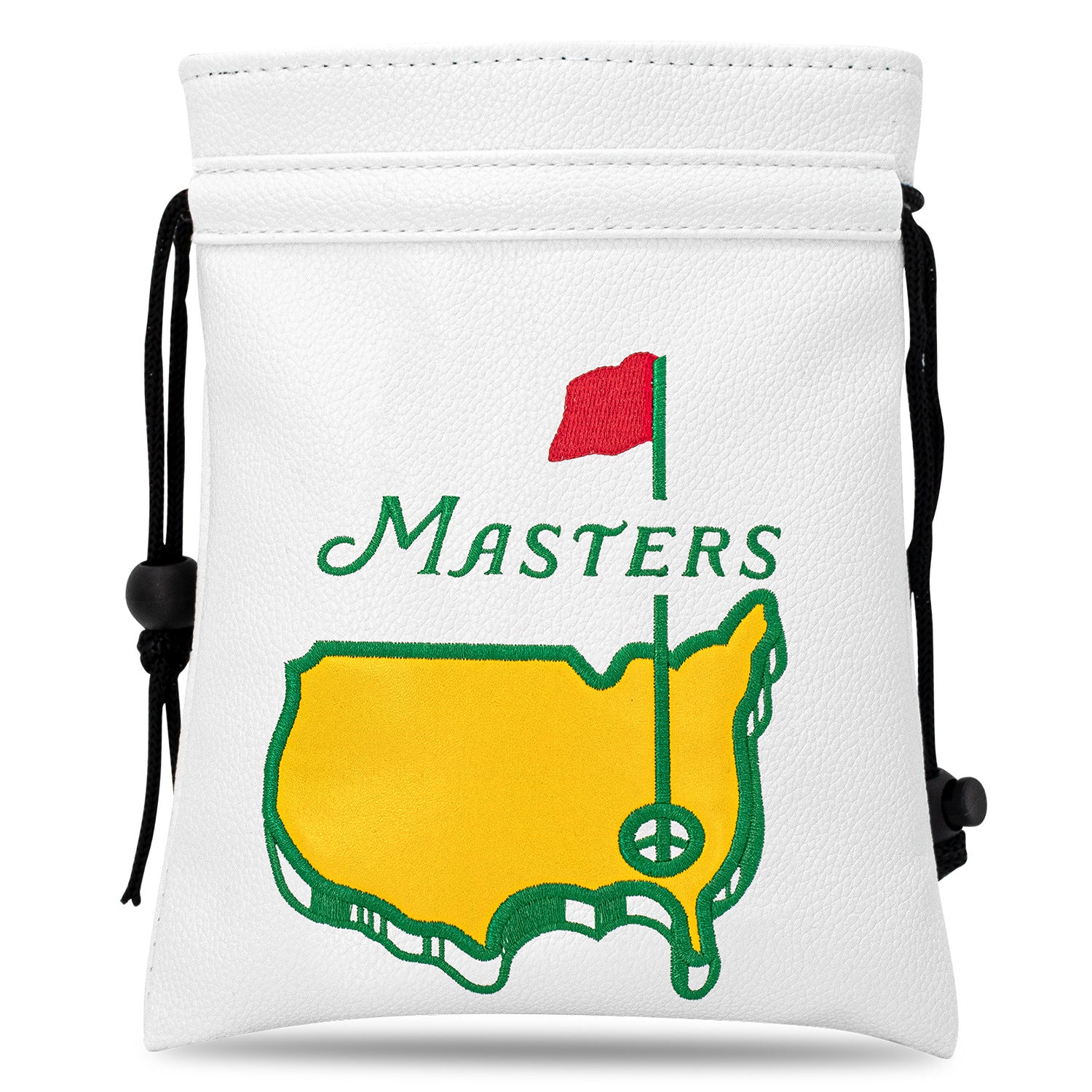 Golf Valuables Pouch Bag Green map embroidery Drawstring Bag
