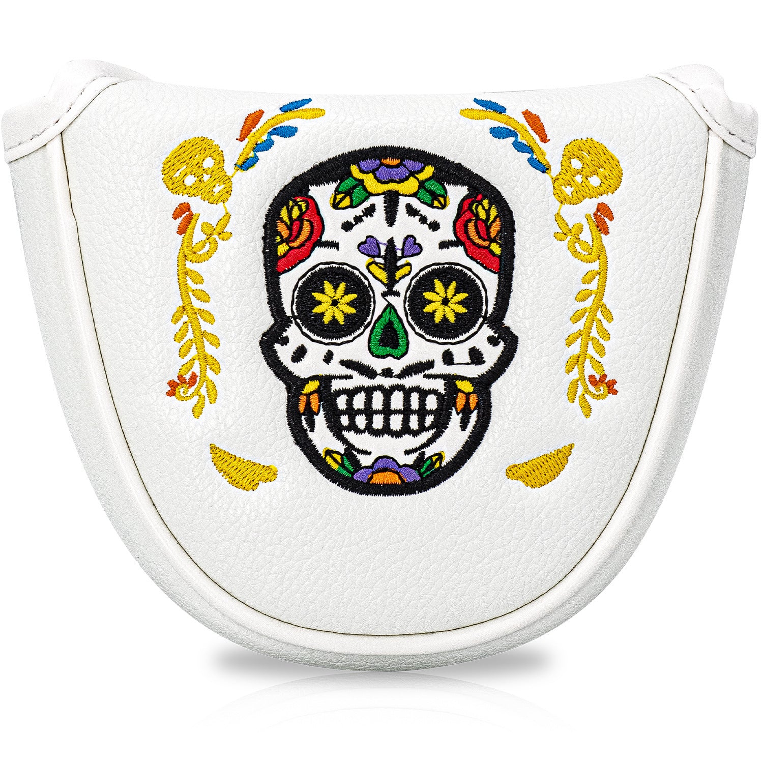 Personalized Day of the Dead Style skull putter cover