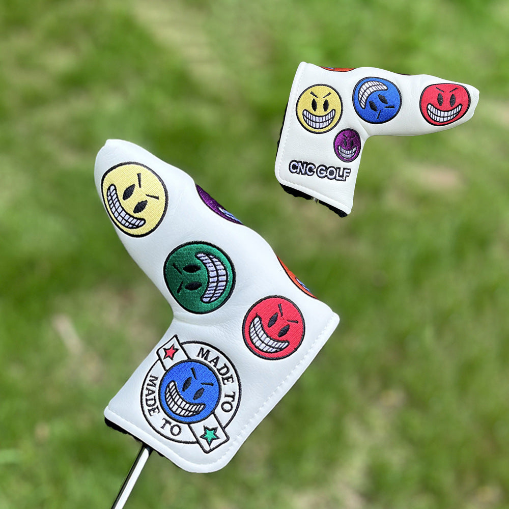 Playful smiley face emoticons blade headcover