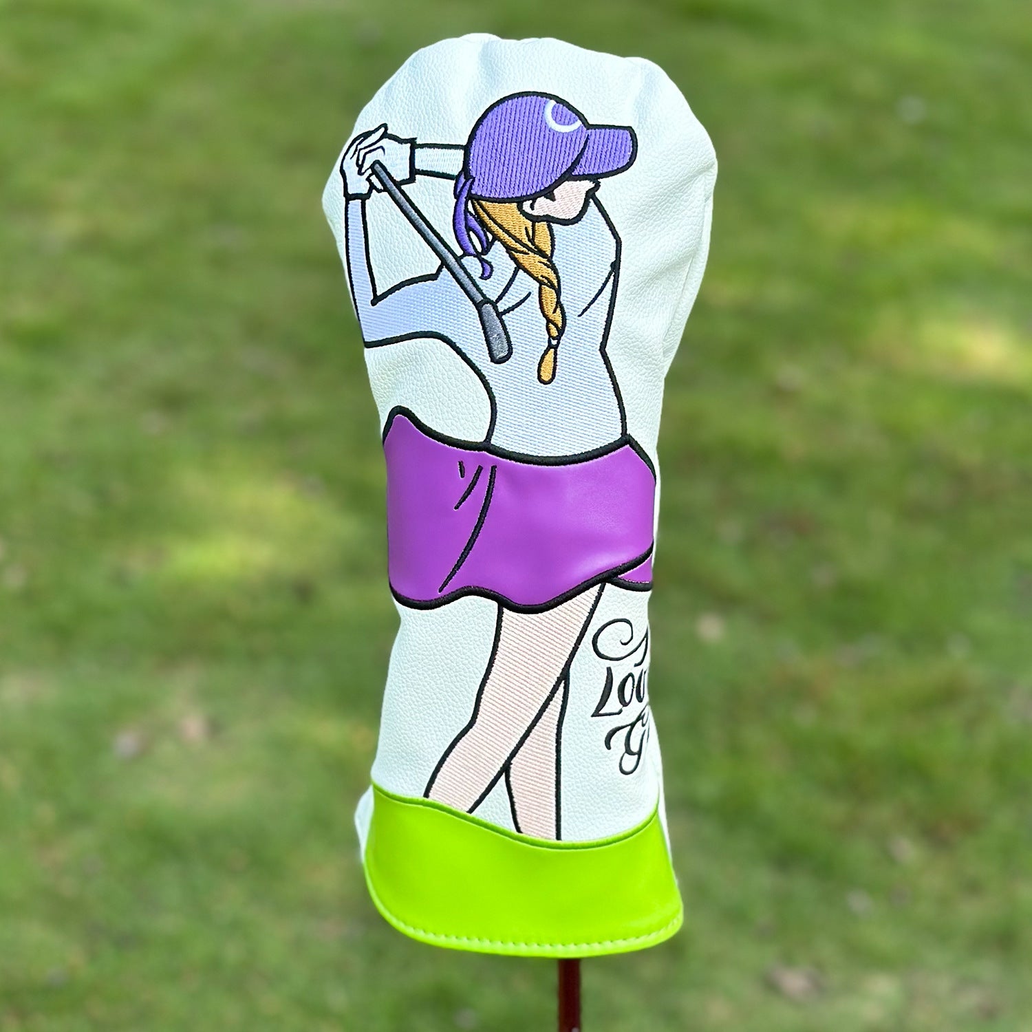 Cartoon Sporty Girl Golf Club Head Covers, Ideal Christmas Gifts for Women