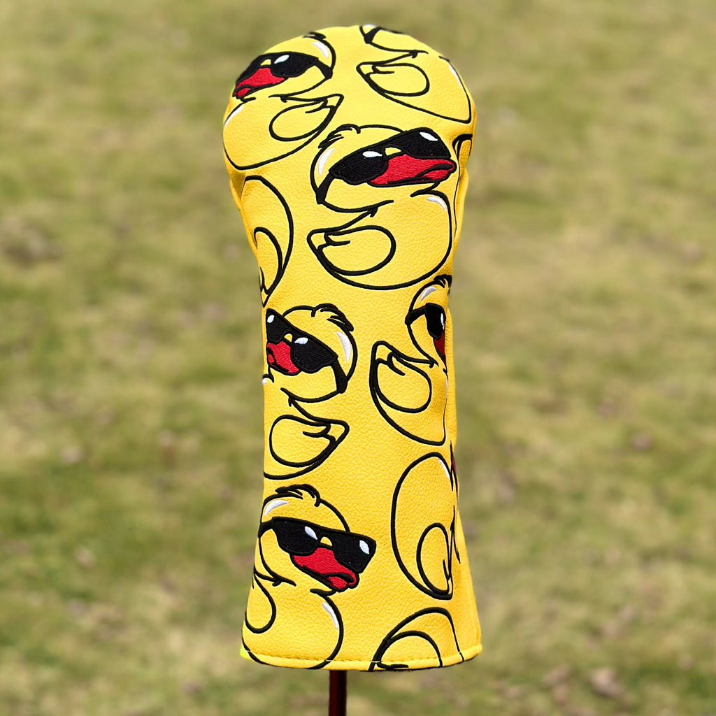 Animal Golf Covers Duckling in Sunglasses Premium Leather Golf Club Head Covers