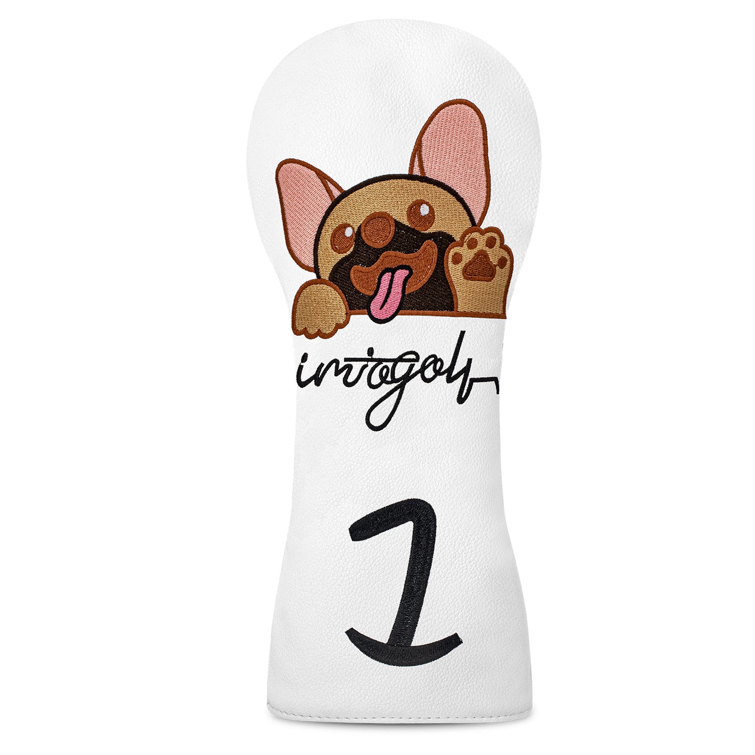 Cartoon Embroidered Dog Golf Wood Club Head Covers