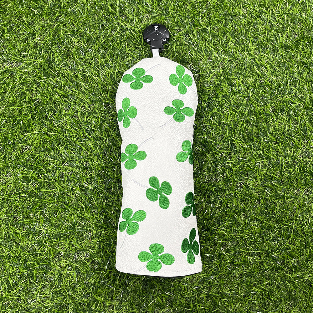 Golf Headcovers Live Lucky Golf Driver Covers Advanced Embroidery Fairway Wood  Premium Leather Shamrock Golf Club Covers