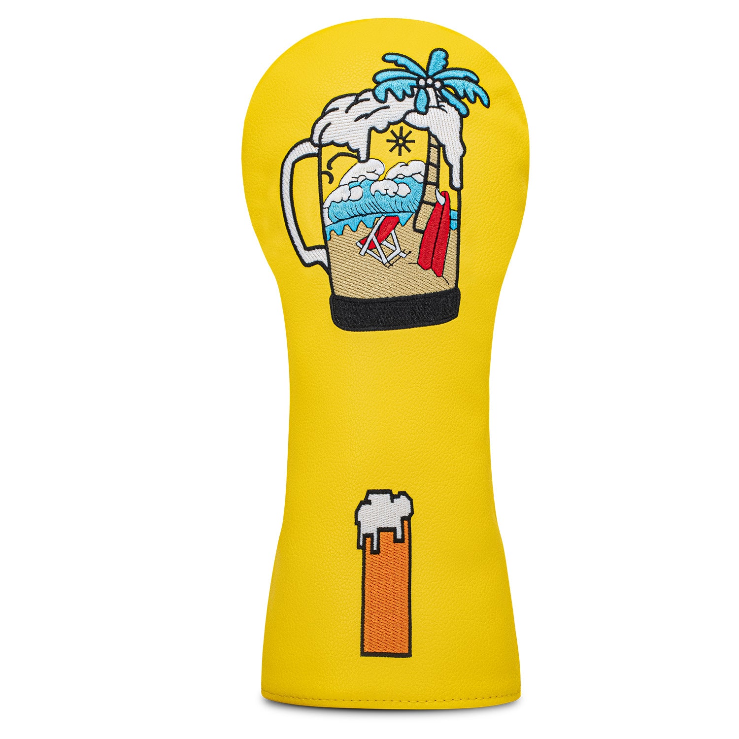 Beer & Coconut Embroidery Vacation-Style Golf Club Head Covers
