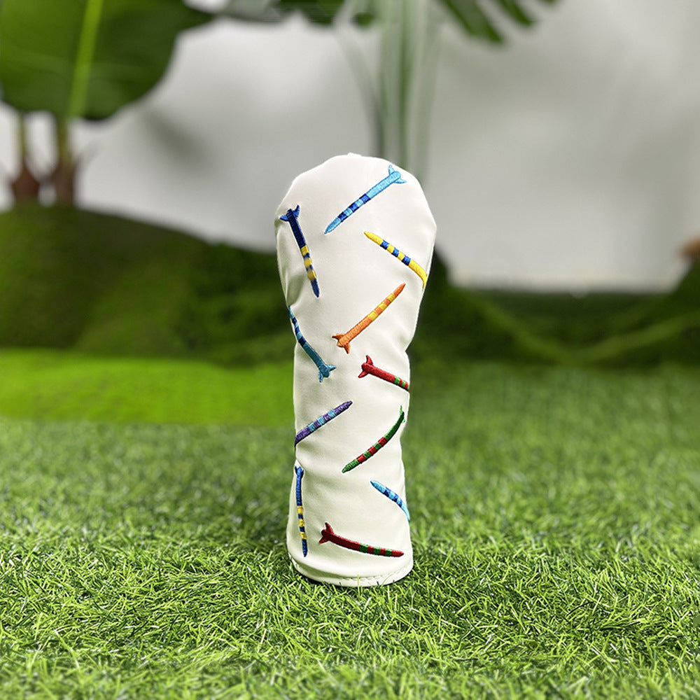Colorful Nail Embroidered Pattern Personalised Golf Head Covers