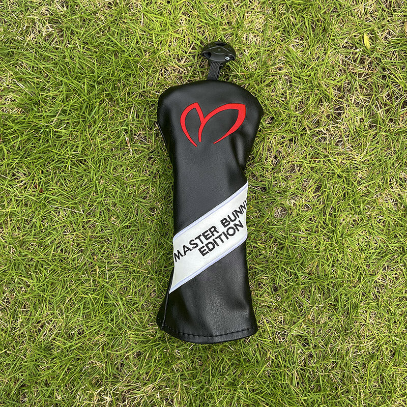 PU Leather Driver & Fairway Wood Headcover - White with Black, Premium Golf Accessory