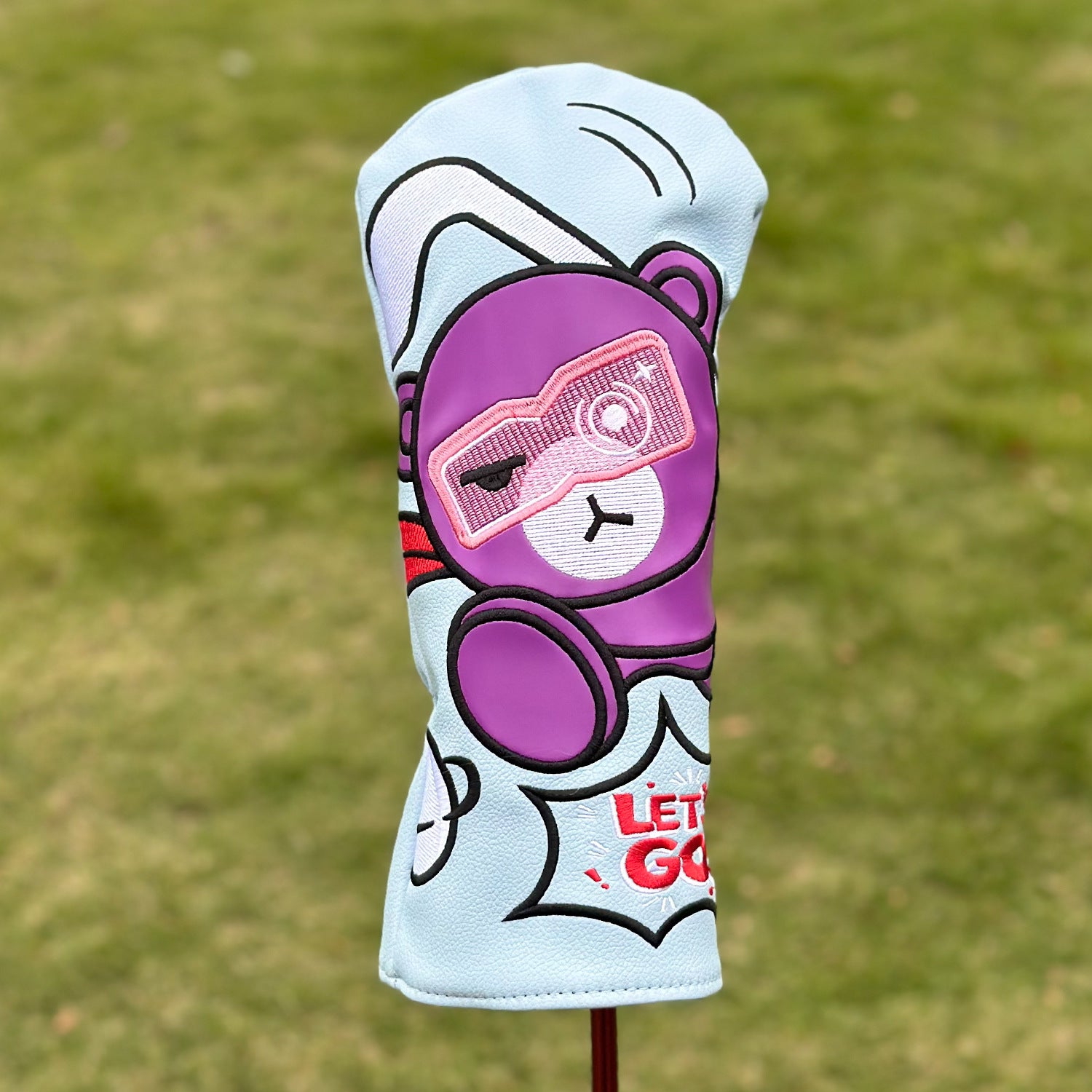 Cartoon Style Violent Bear Golf Club Head Covers