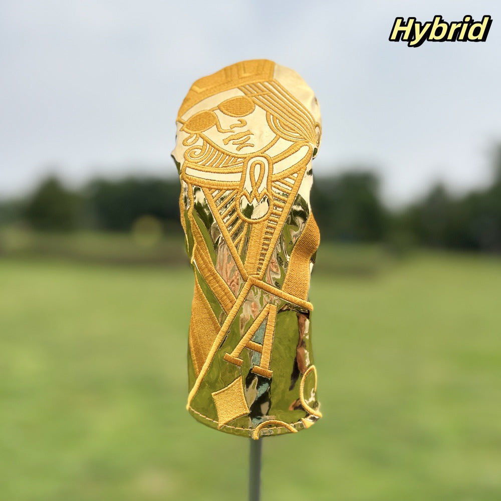 Poker Golf Headcover Golf Club Covers Fairway Wood Cover Headcover with Premium Synthetic Leather Material Embroidery Poker Pattern Fits for All Brand Golf Clubs.
