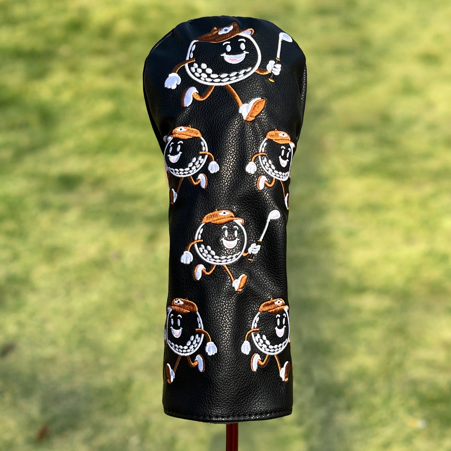 Cartoon Golf Ball Embroidery Personalised Golf Head Covers