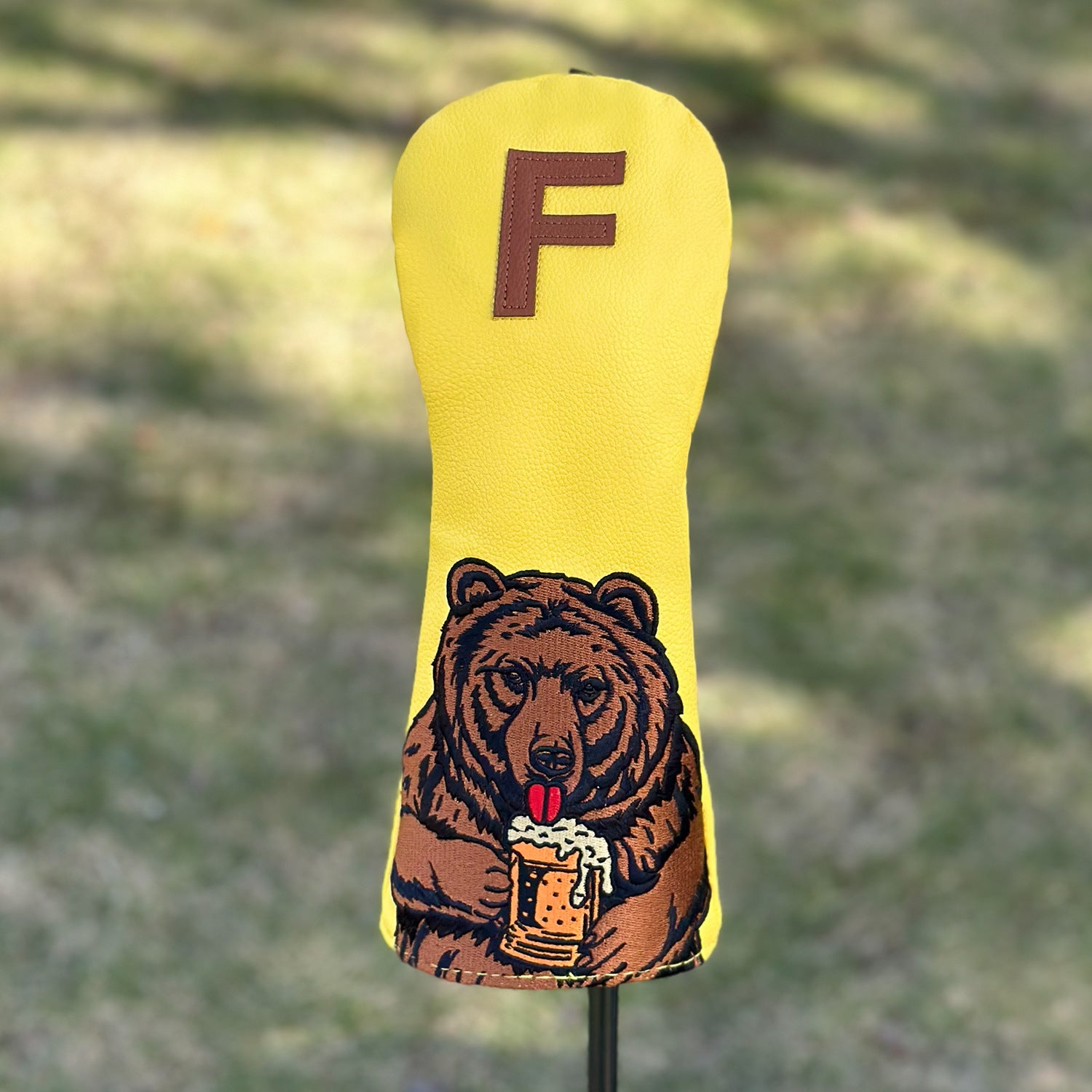 Animal Golf Club Covers Cartoon Brown Bear Embroidery