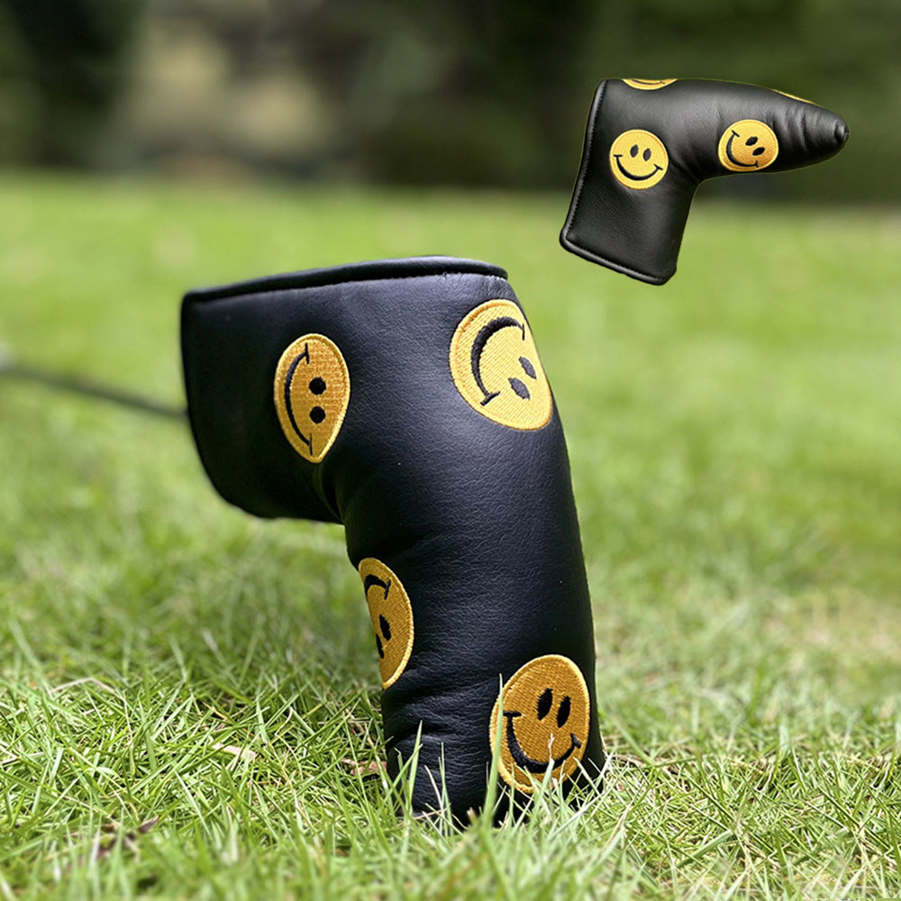 Playful smiley face emoticons blade headcover