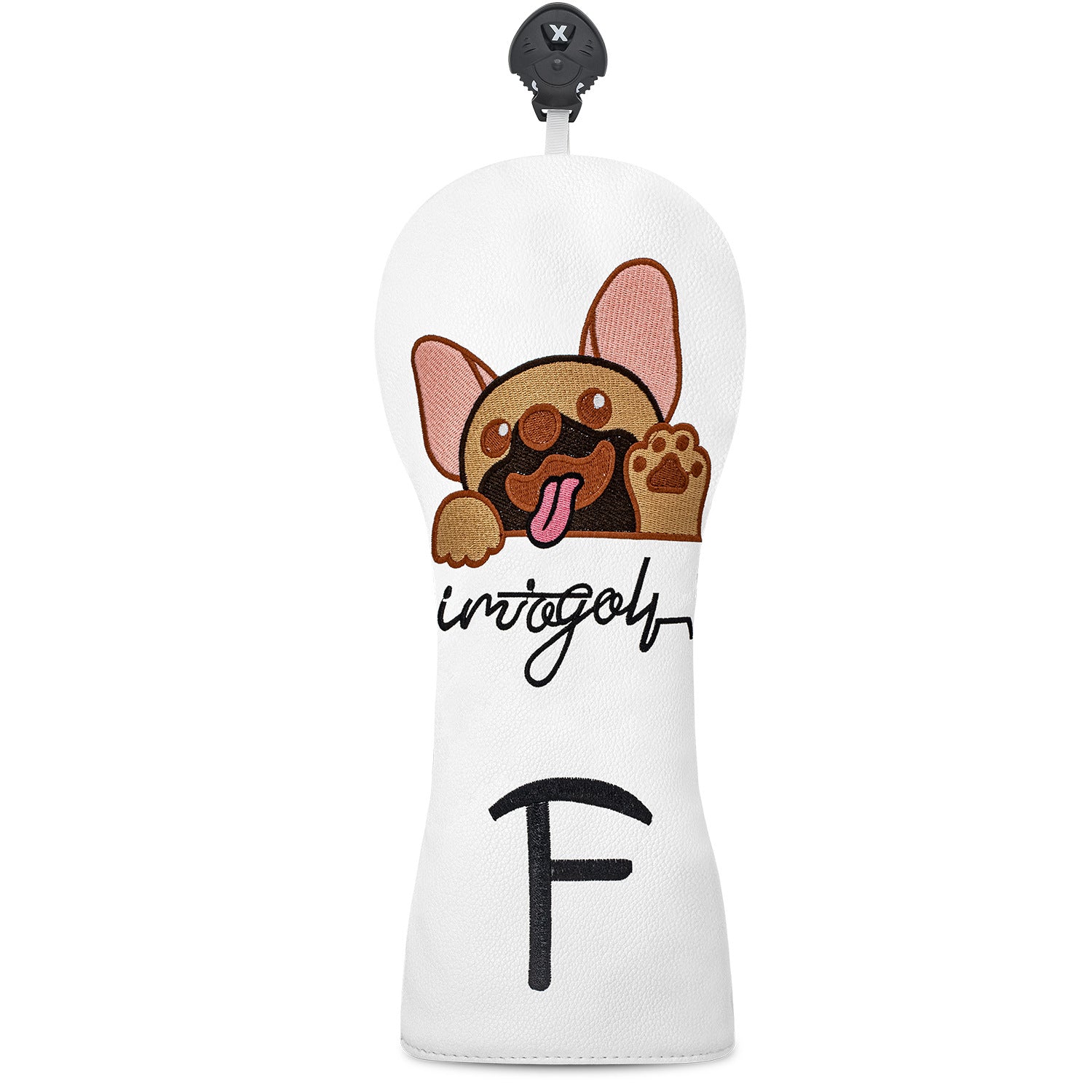 Cartoon Embroidered Dog Golf Wood Club Head Covers