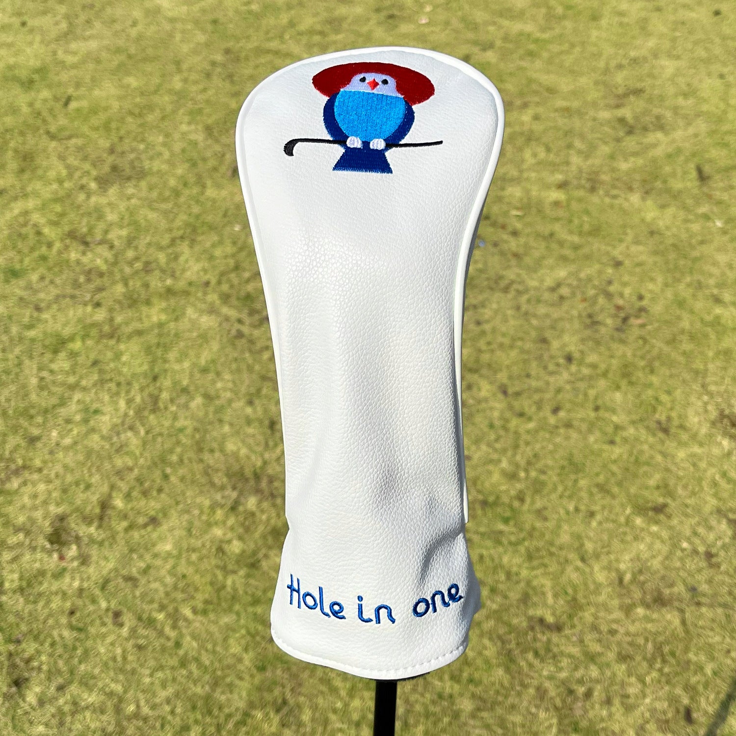 Birdie Headcover with "Hole in One" Embroidery