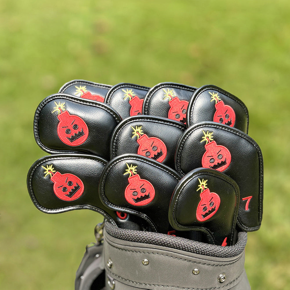 Bomb embroidery design golf iron head covers
