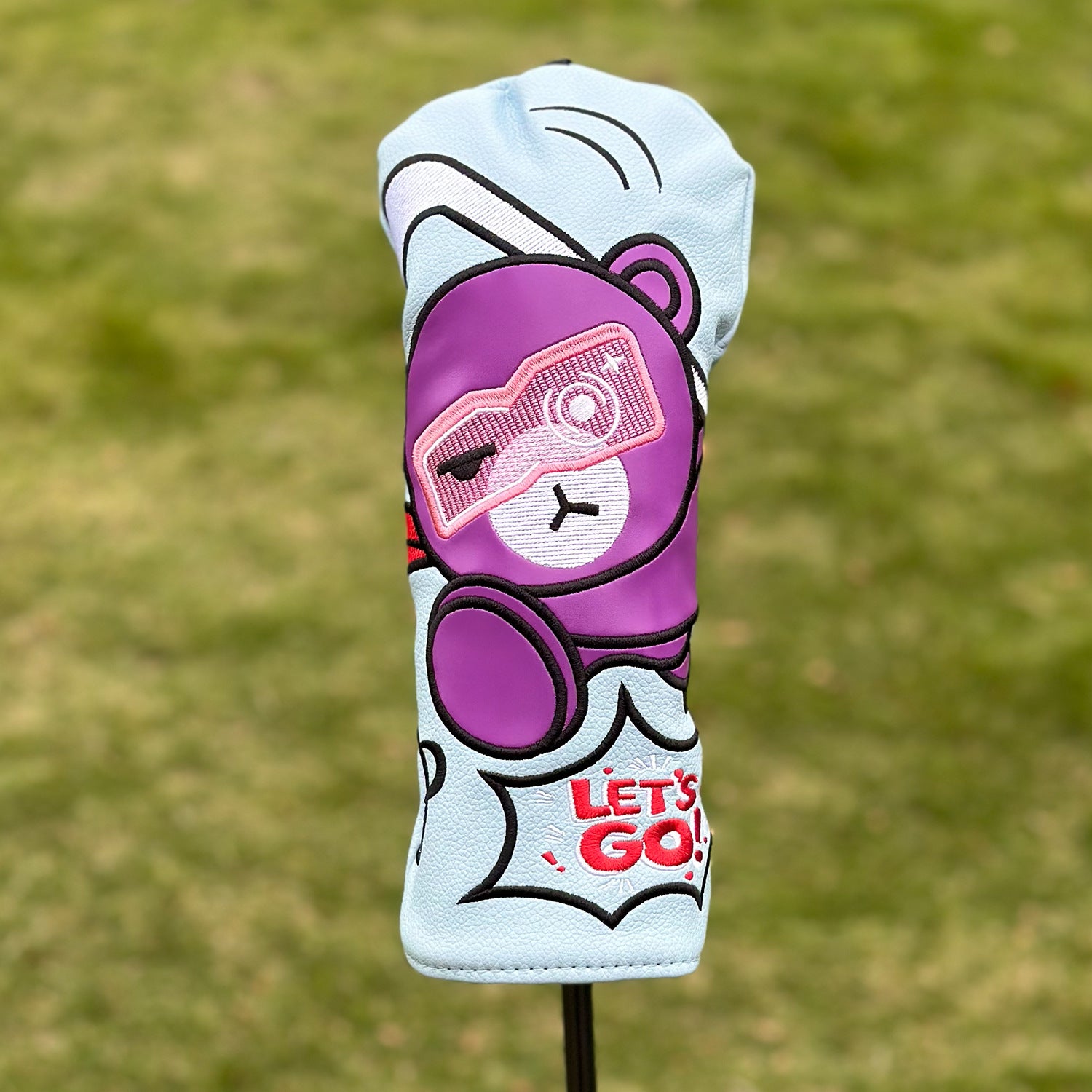 Cartoon Style Violent Bear Golf Club Head Covers