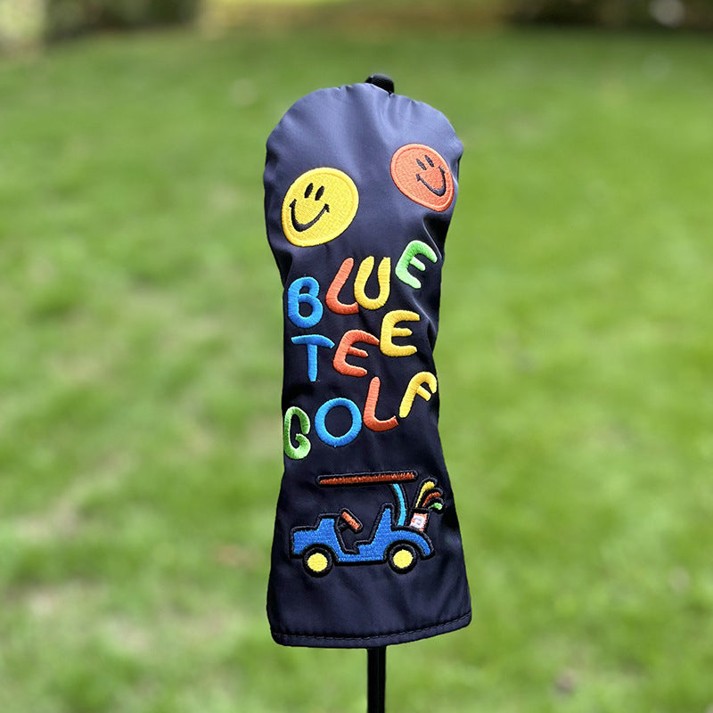 Funny Happy Smile Emoji Driver Headcovers - Smiley Face Club Covers for Golf Clubs, with Rubber Magnet for Secure Positioning and Quick Access, Magnetic Golf Accessories