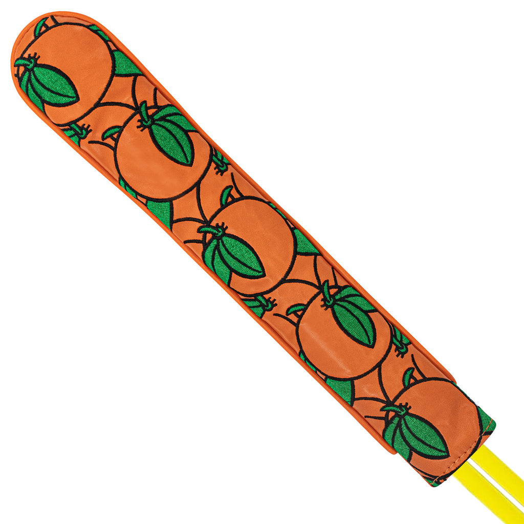 Orange Fruit Embroidery alignment sticks golf cover