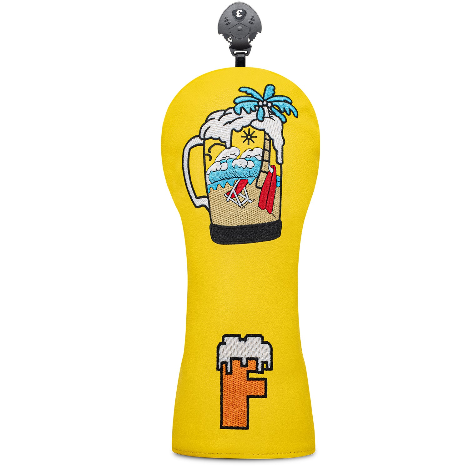 Beer & Coconut Embroidery Vacation-Style Golf Club Head Covers