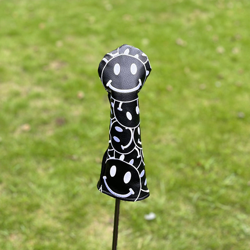 Funny Happy Smile Emoji Driver Headcovers - Smiley Face Club Covers for Golf Clubs, with Rubber Magnet for Secure Positioning and Quick Access, Magnetic Golf Accessories, Fits Most Golf Clubs