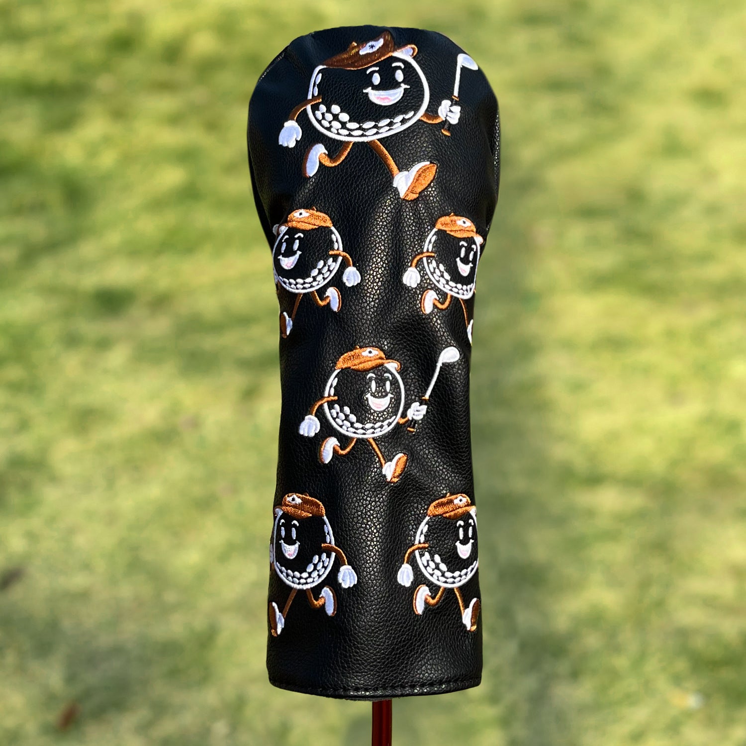 Cartoon Golf Ball Embroidery Personalised Golf Head Covers