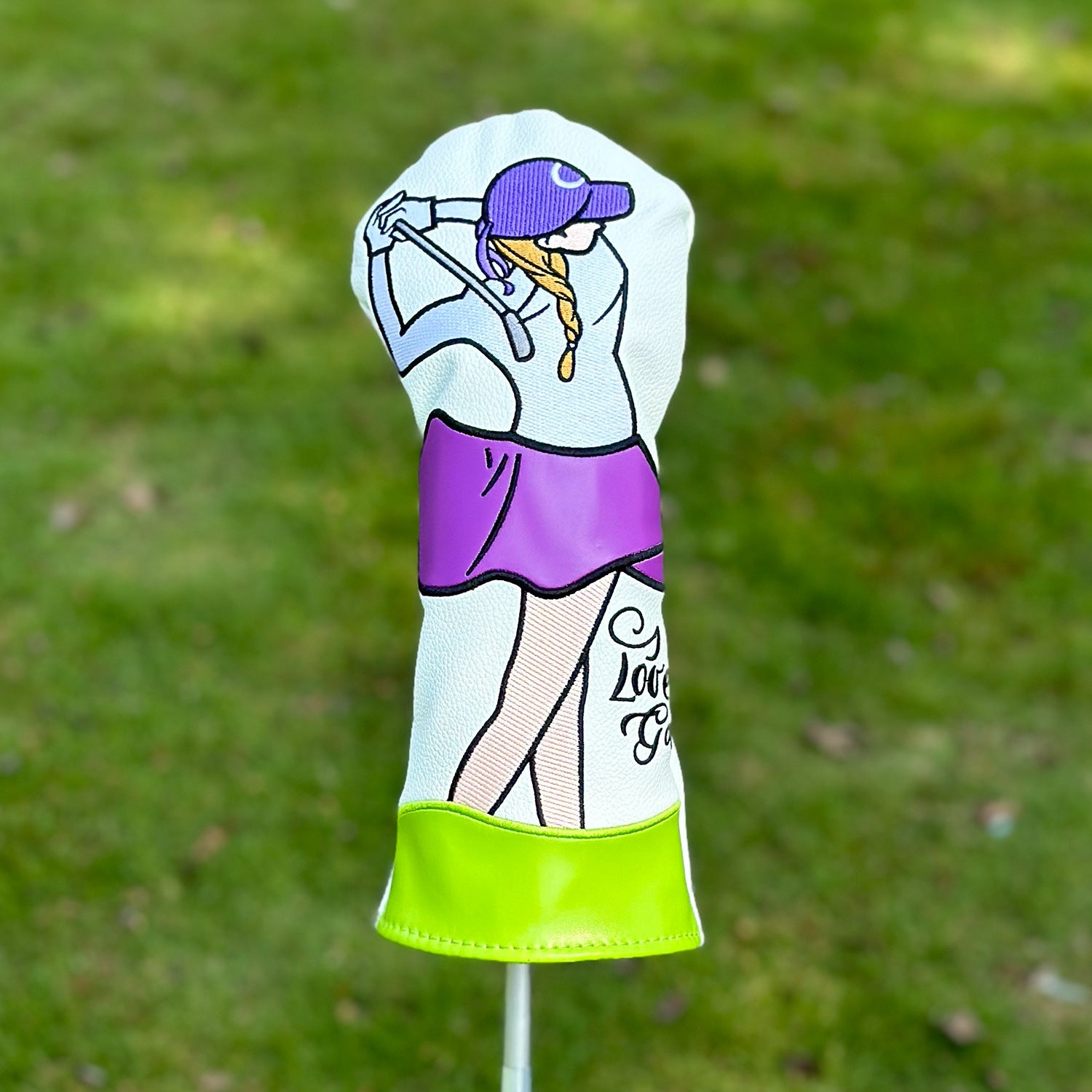 Cartoon Sporty Girl Golf Club Head Covers, Ideal Christmas Gifts for Women