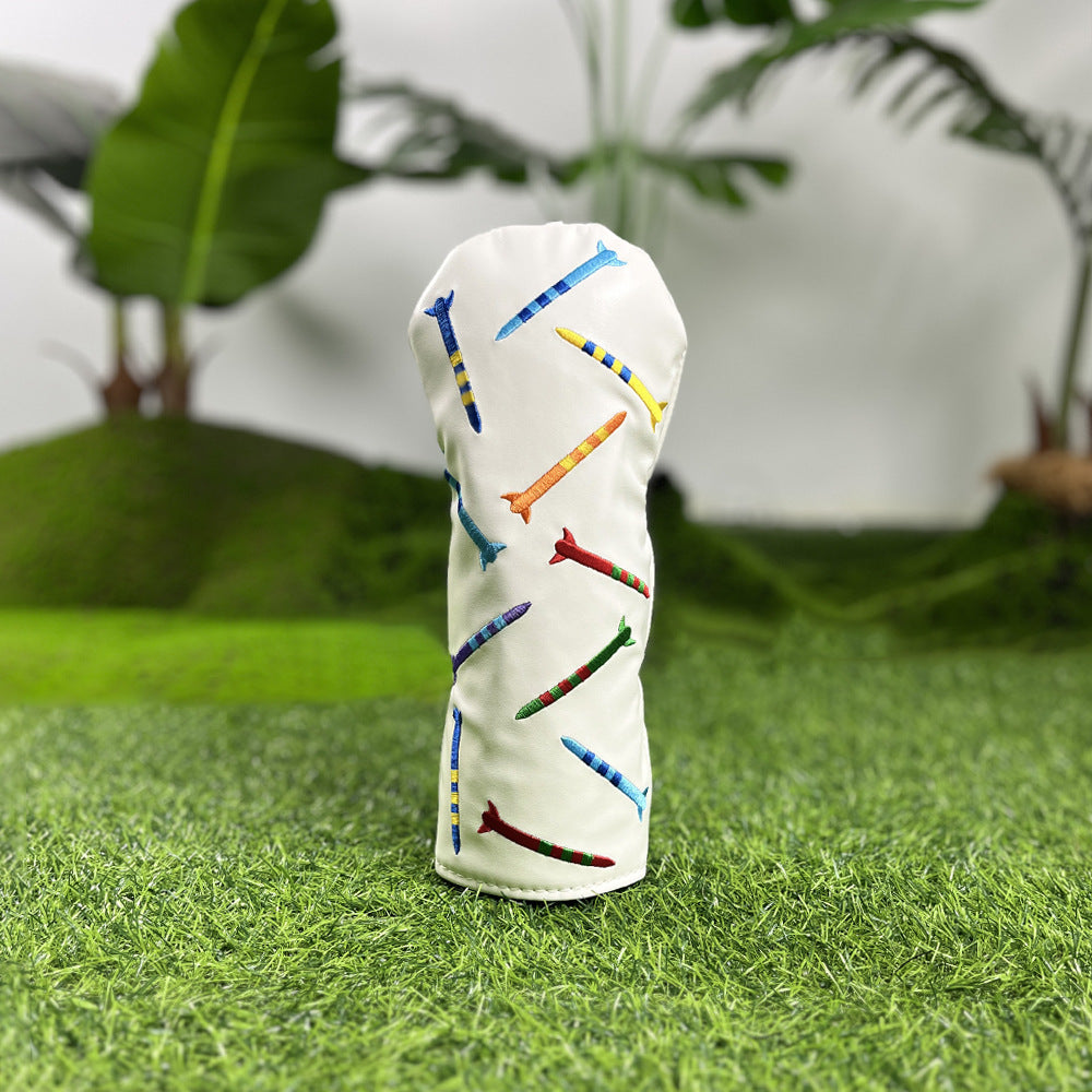Colorful Nail Embroidered Pattern Personalised Golf Head Covers