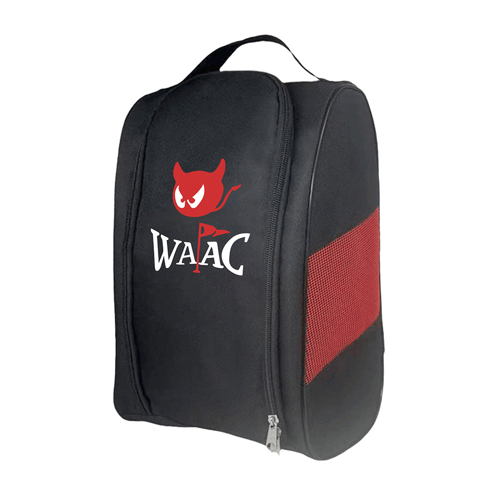 Little Devil Pattern Outdoor Golf Shoes Bags Travel Shoes Bags Zippered Sport Shoes Bag
