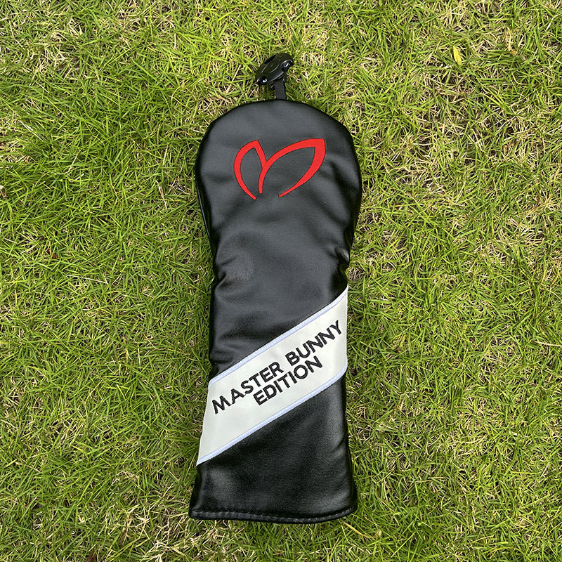 PU Leather Driver & Fairway Wood Headcover - White with Black, Premium Golf Accessory