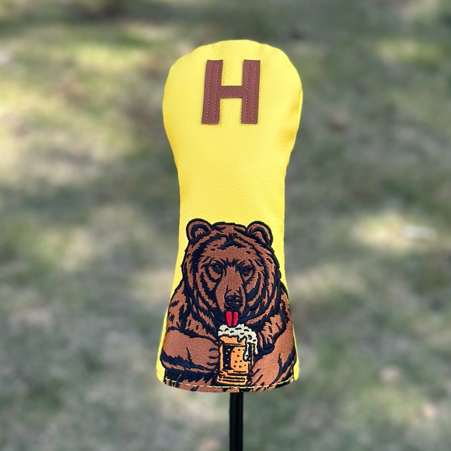 Animal Golf Club Covers Cartoon Brown Bear Embroidery
