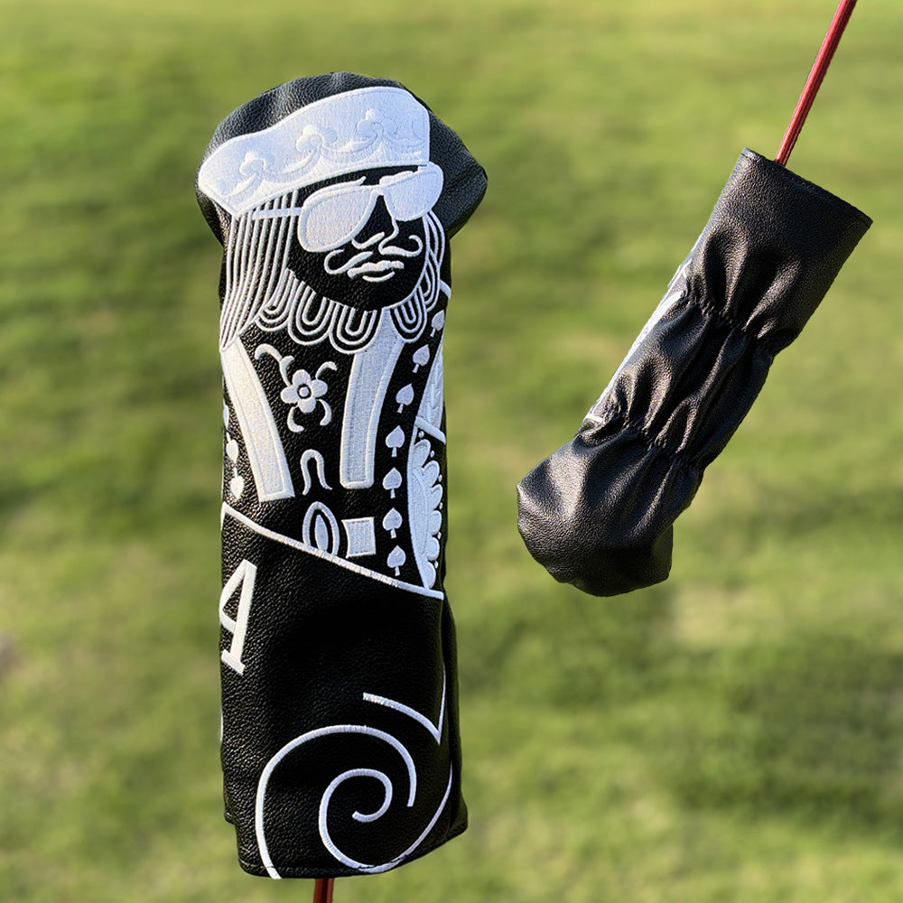Golf Headcovers Embroidery Driver Cover Fariway Wood Headcover Hybrid Head Covers Leather Golf Club Covers for Most Brand