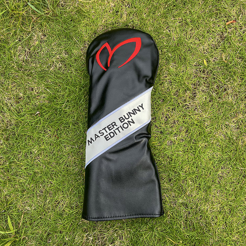 PU Leather Driver & Fairway Wood Headcover - White with Black, Premium Golf Accessory