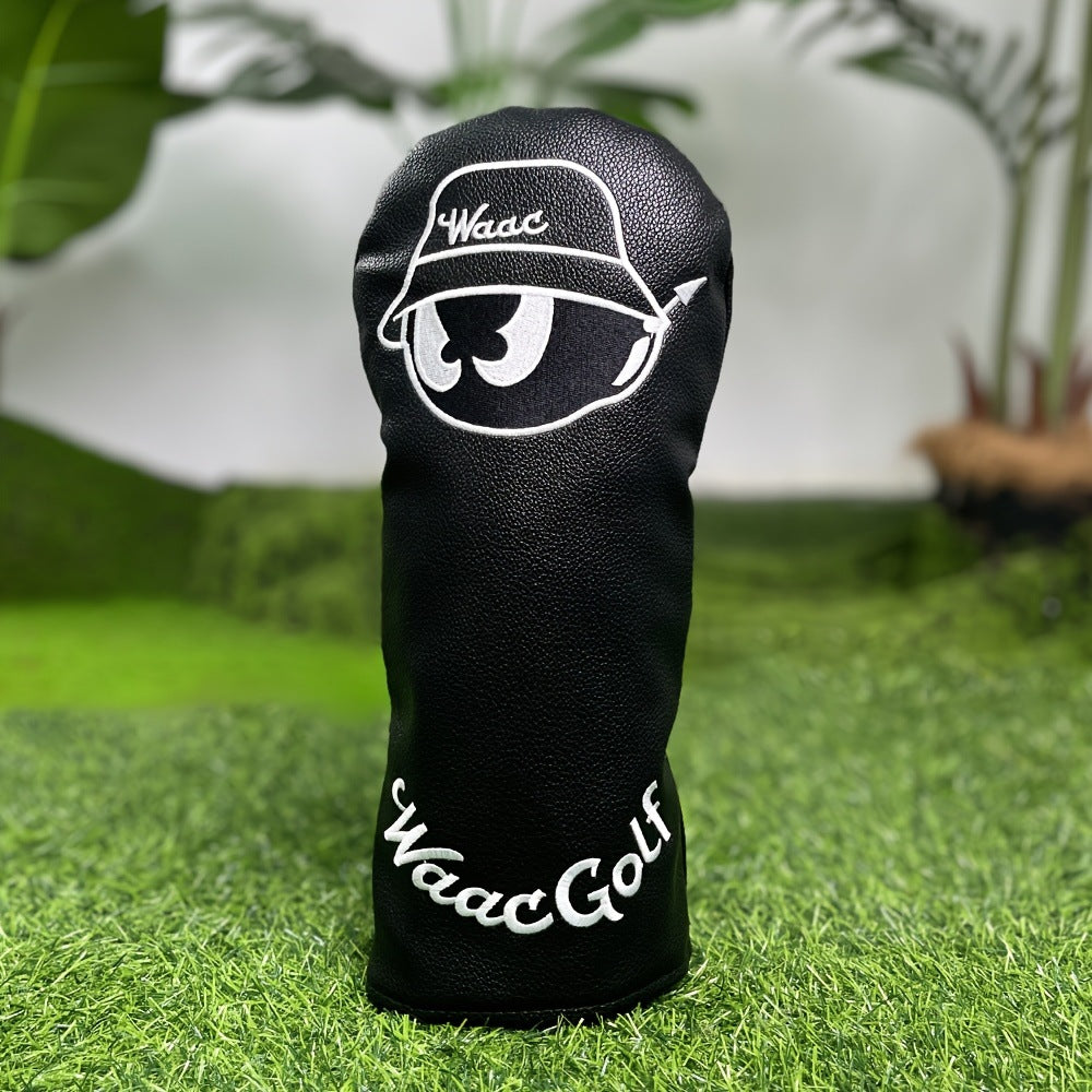 Golf Headcovers Golf Club Head Covers May The Course Be with You Style Elegant Embroidery Premium Leather Driver Fairway(FW) Wood Hybrid(UT) with Number Tags, Golf Mallet Putter Cover