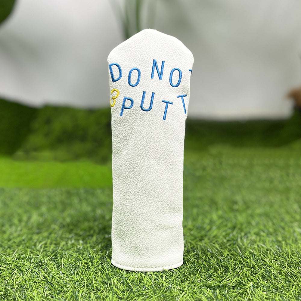 Golf Headcovers Golf Club Head Covers May The Course Be with You Style Elegant Embroidery Premium Leather Driver Fairway(FW) Wood Hybrid(UT) with Number Tags, Golf Mallet Putter Cover