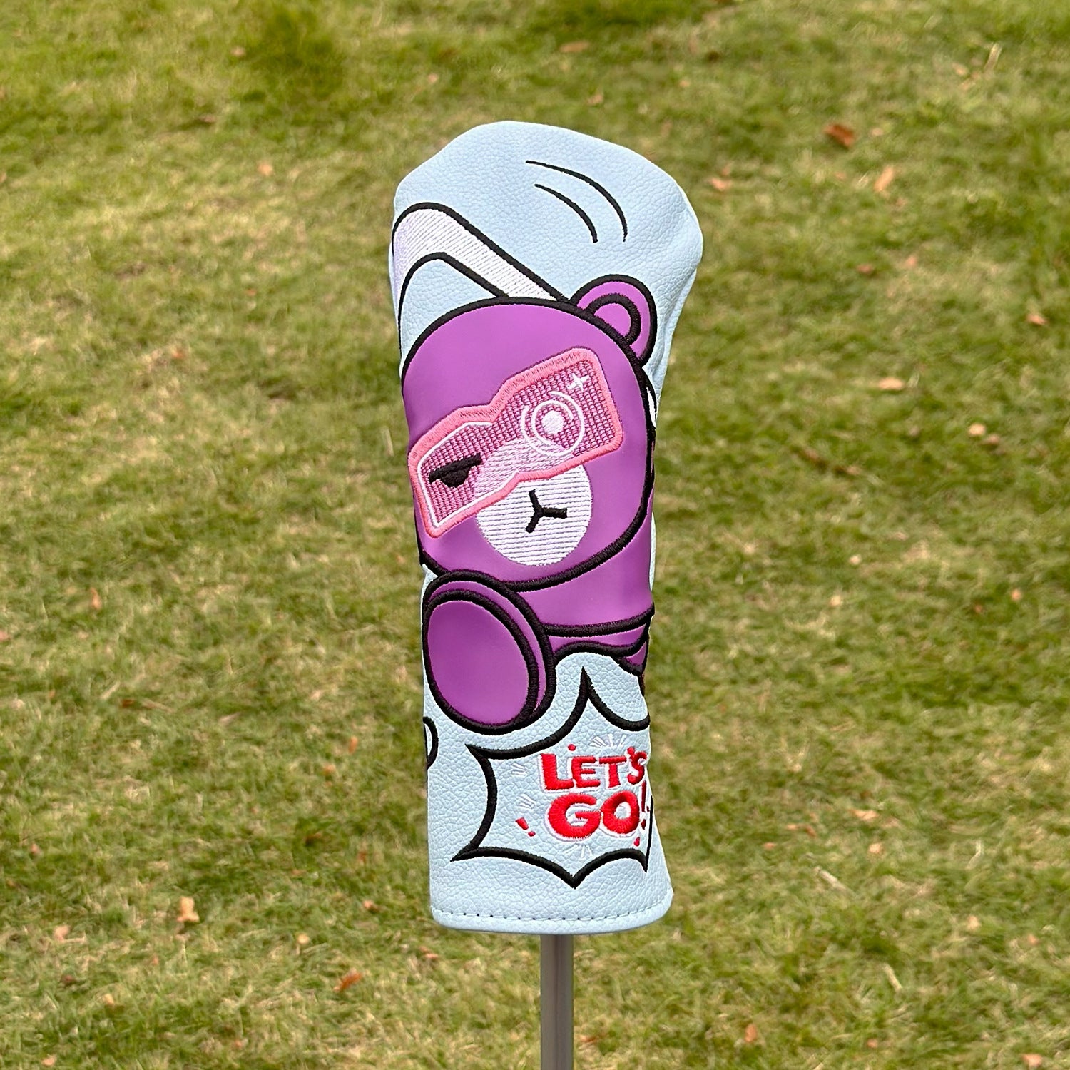Cartoon Style Violent Bear Golf Club Head Covers