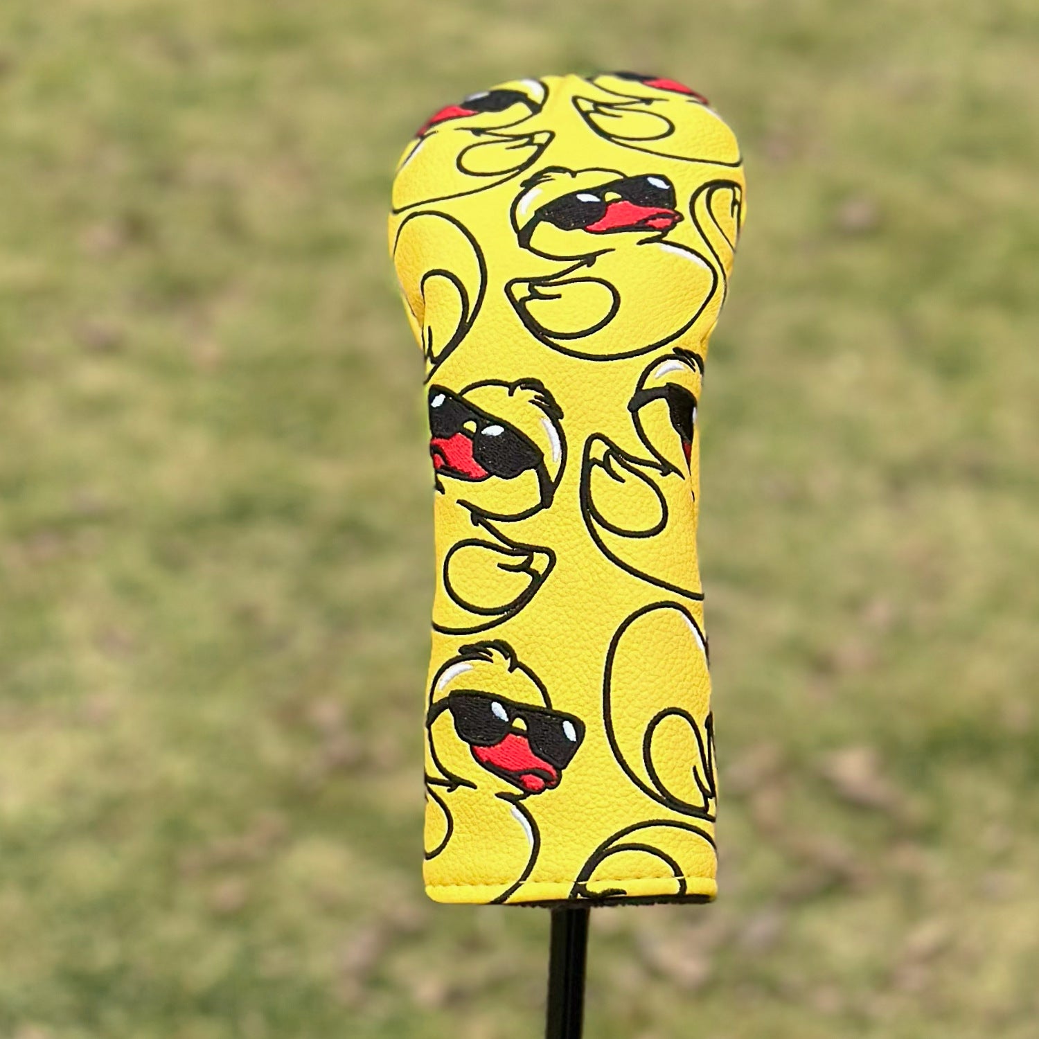 Animal Golf Covers Duckling in Sunglasses Premium Leather Golf Club Head Covers