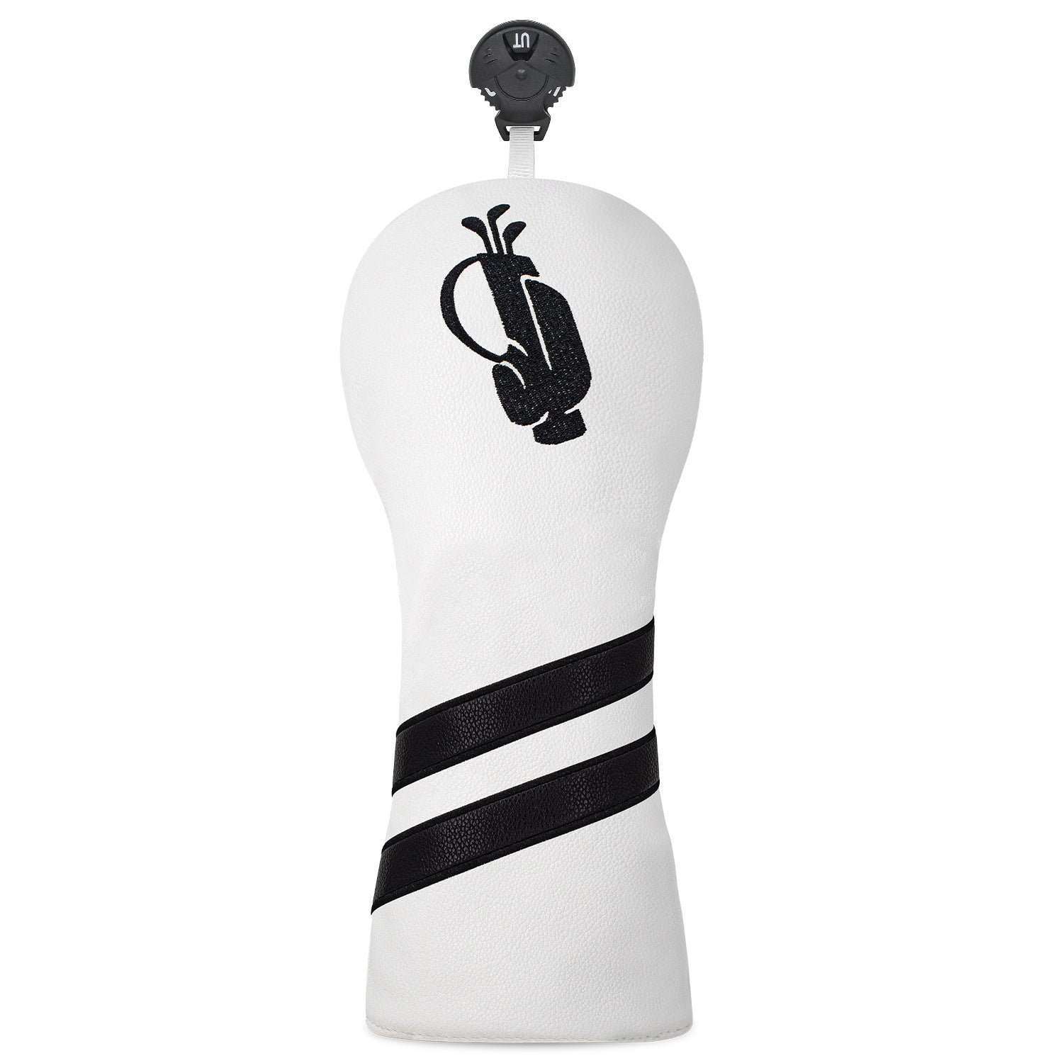 Minimalist Striped Golf Club Head Covers with Golf Bag Embroidery