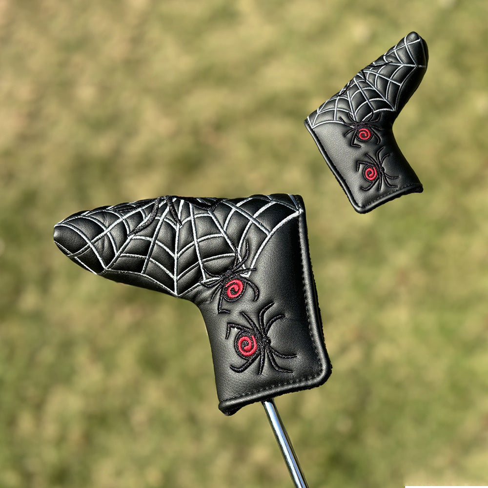 Personalized Spider-Man-themed blade putter headcovers