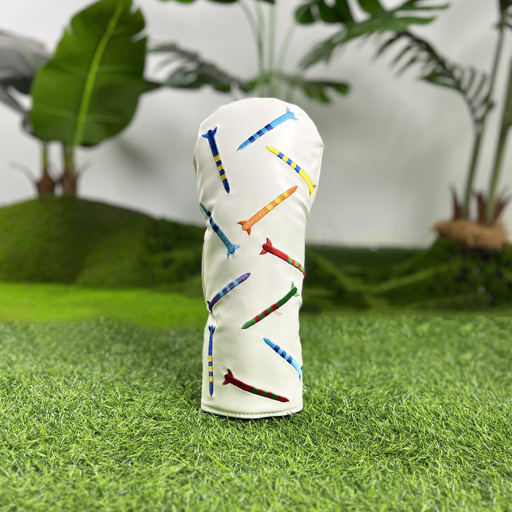 Golf Club Covers Colorful Tee Driver Cover Fairway Wood Headcover Hybrid Cover Leather 3 Wood Headcovers Mallet Putter Headcover Blade Putter Cover for Odyssey Scotty Cameron Taylormade