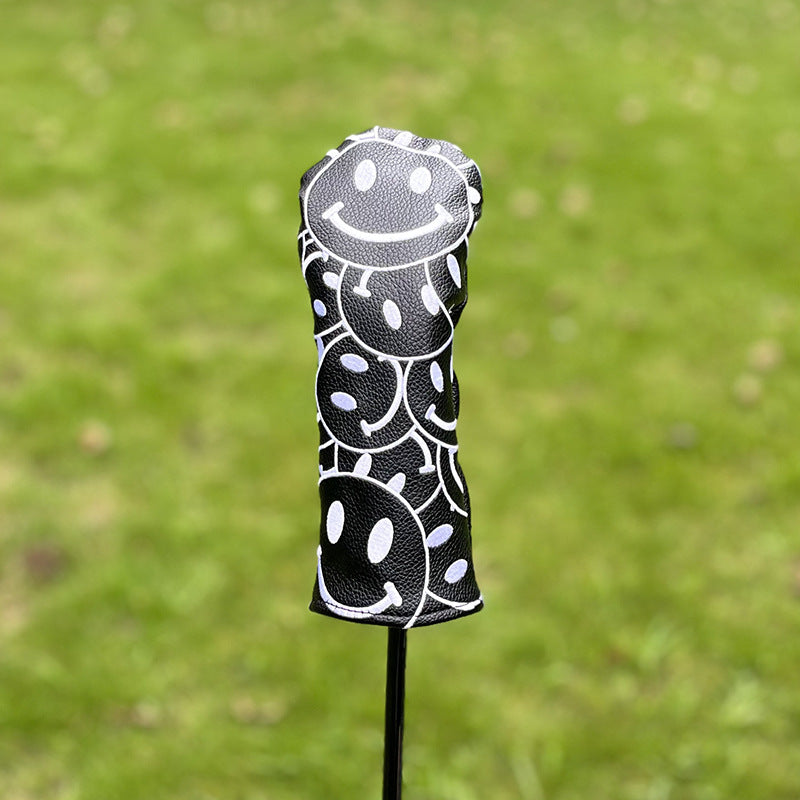 Funny Happy Smile Emoji Driver Headcovers - Smiley Face Club Covers for Golf Clubs, with Rubber Magnet for Secure Positioning and Quick Access, Magnetic Golf Accessories, Fits Most Golf Clubs