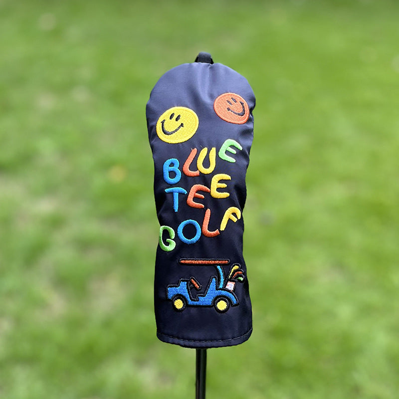 Funny Happy Smile Emoji Driver Headcovers - Smiley Face Club Covers for Golf Clubs, with Rubber Magnet for Secure Positioning and Quick Access, Magnetic Golf Accessories